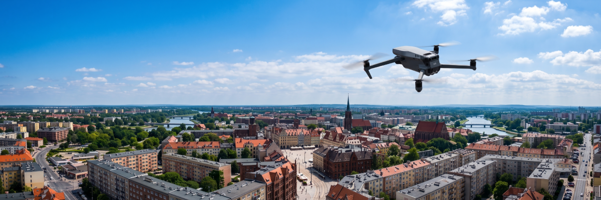 Drone flies in the UK High flying